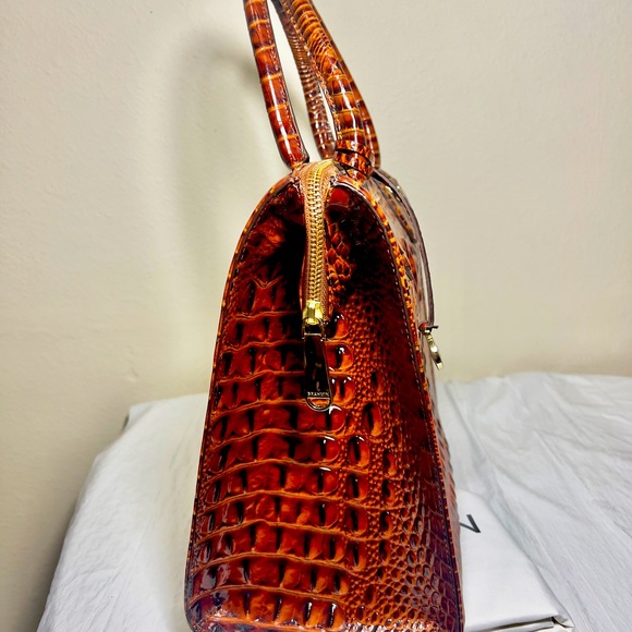 BRAHMIN CAROLINE BROWN SATCHEL like new - Picture 2 of 9